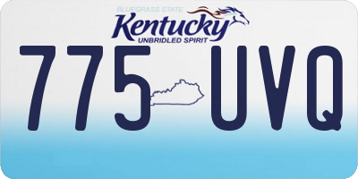 KY license plate 775UVQ