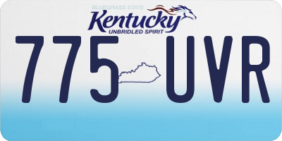 KY license plate 775UVR