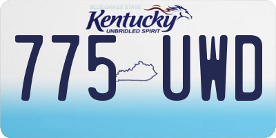 KY license plate 775UWD