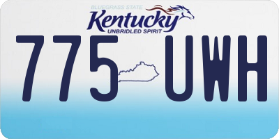KY license plate 775UWH
