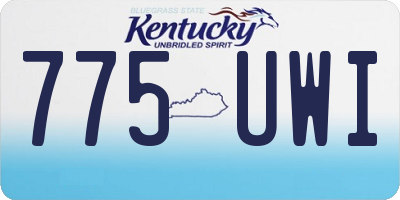 KY license plate 775UWI