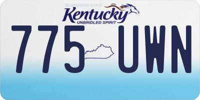 KY license plate 775UWN