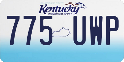 KY license plate 775UWP