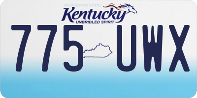 KY license plate 775UWX