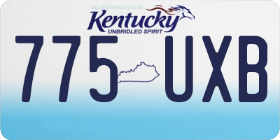 KY license plate 775UXB
