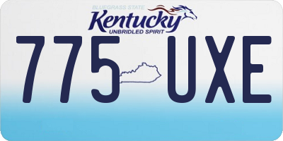 KY license plate 775UXE