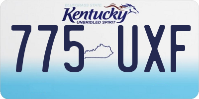 KY license plate 775UXF