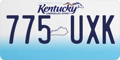 KY license plate 775UXK