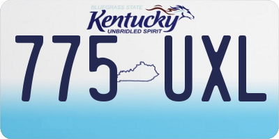 KY license plate 775UXL