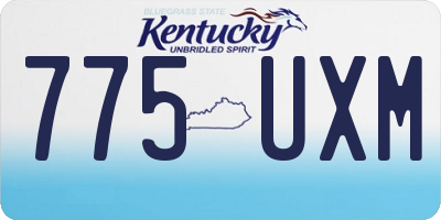 KY license plate 775UXM