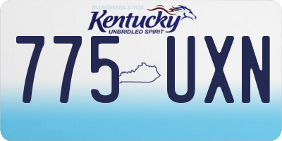 KY license plate 775UXN