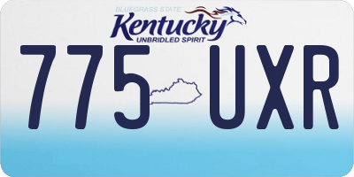 KY license plate 775UXR
