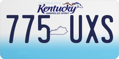 KY license plate 775UXS