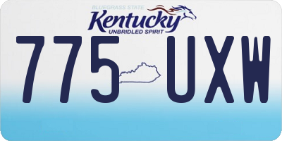 KY license plate 775UXW
