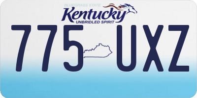 KY license plate 775UXZ