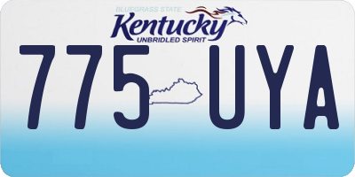 KY license plate 775UYA