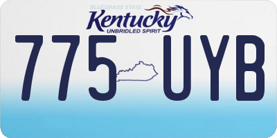 KY license plate 775UYB