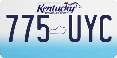KY license plate 775UYC