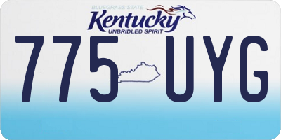 KY license plate 775UYG