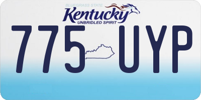 KY license plate 775UYP