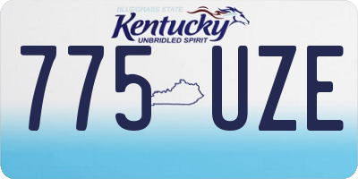 KY license plate 775UZE