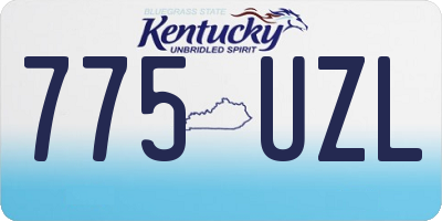 KY license plate 775UZL