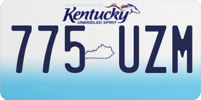 KY license plate 775UZM