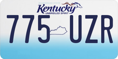 KY license plate 775UZR