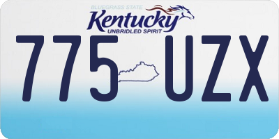 KY license plate 775UZX