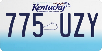 KY license plate 775UZY