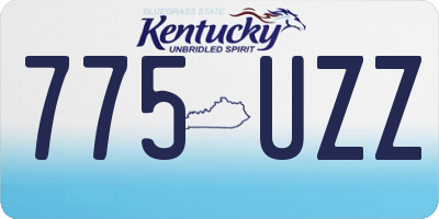 KY license plate 775UZZ