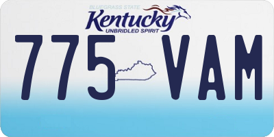 KY license plate 775VAM