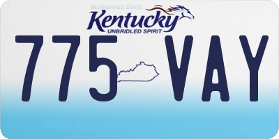 KY license plate 775VAY
