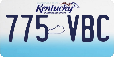KY license plate 775VBC