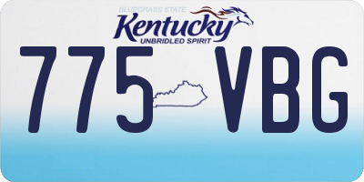 KY license plate 775VBG