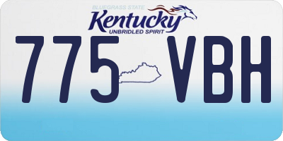 KY license plate 775VBH
