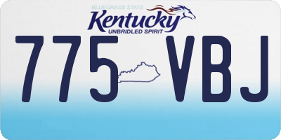 KY license plate 775VBJ