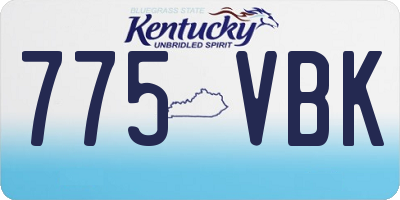 KY license plate 775VBK