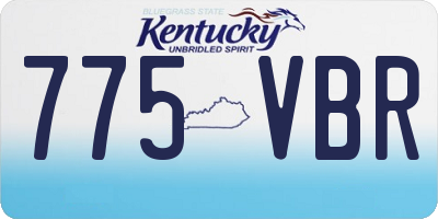 KY license plate 775VBR