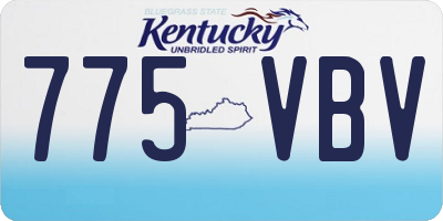 KY license plate 775VBV