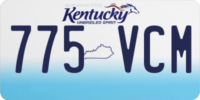 KY license plate 775VCM