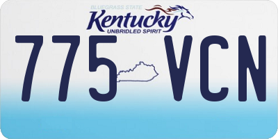 KY license plate 775VCN