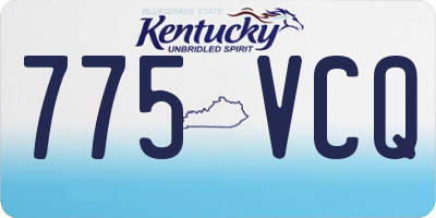 KY license plate 775VCQ