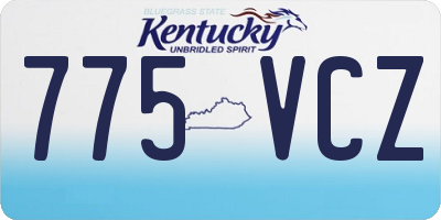 KY license plate 775VCZ