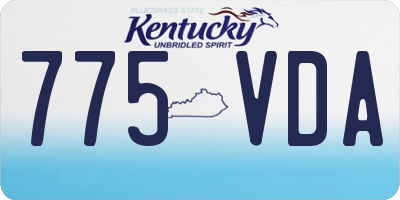 KY license plate 775VDA