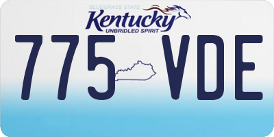 KY license plate 775VDE