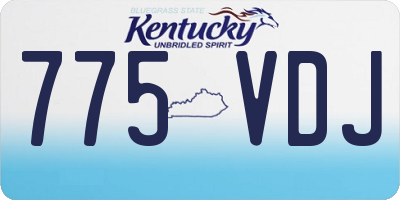 KY license plate 775VDJ