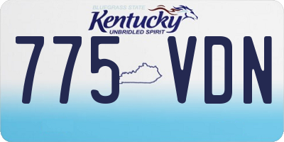 KY license plate 775VDN