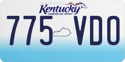 KY license plate 775VDO