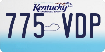 KY license plate 775VDP